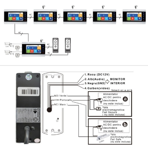 Monitor suplimentar pentru Interfon video inteligent PNI SafeHome PT720MW - Img 2