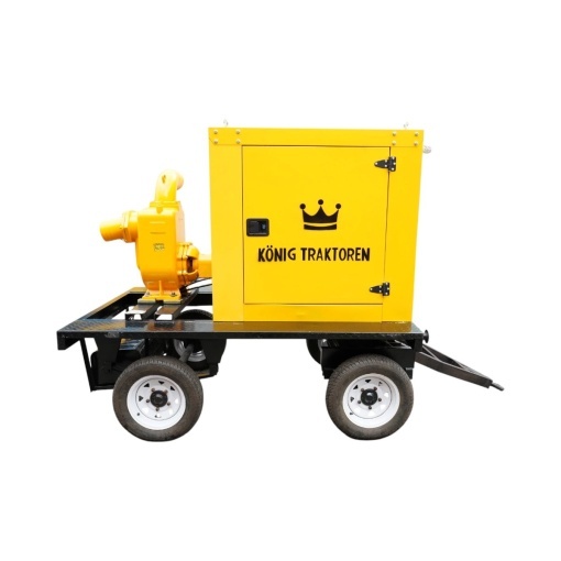 Motopompa agricola diesel pentru ape murdare 39CP, 6 toli autoamorsanta, debit 200 m3/h pe remorca tractabila KONIG TRAKTOREN - Img 4