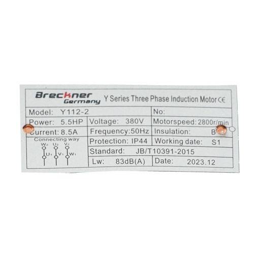 Motor electric trifazat 4KW, 380V cu bobinaj din cupru si carcasa de aluminiu IP44 - Img 5