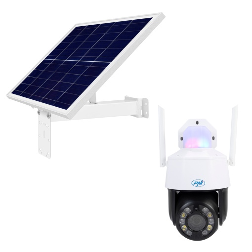 Pachet camera supraveghere video wireless PNI House IP575 si panou solar fotovoltaic PNI PSF6020A - Img 11