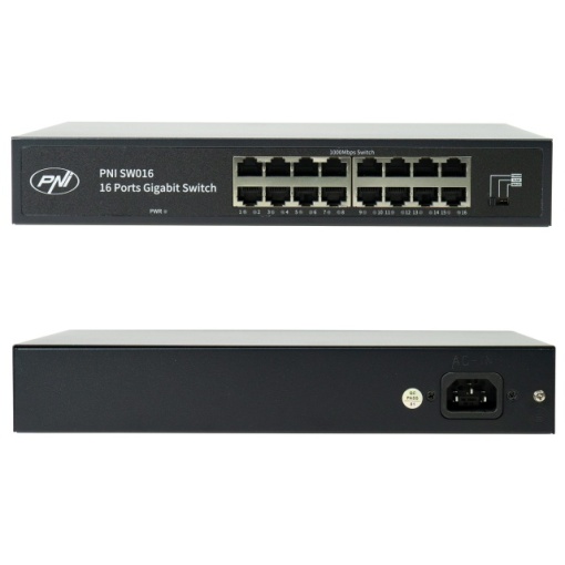 Pachet NVR PNI House IP816 cu 16 camere PNI IP740 4MP, sursa, switch, cabluri, mufe si splitere - Img 3