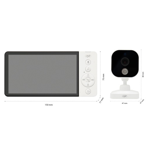 Pachet Video Baby Monitor PNI BM500 ecran 5 inch wireless 2.4 GHz si Sticky Pad Drapel inclus - Img 11