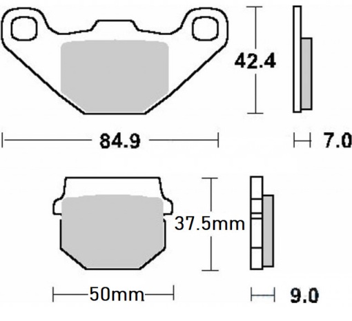 Placute frana ATV CF Moto 500cc (Cal II) - Img 2