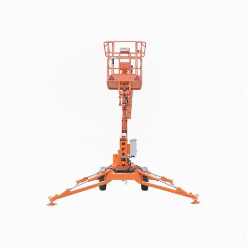 Platforma/nacela pentru lucru la inaltime tip remorca 16m, 200Kg cu telecomanda motor benzina THOR - Img 2
