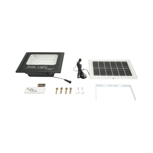 Proiector LED 60W, 6500K cu panou solar 6W, baterie LiFePO4 5000mAh si telecomanda IP67 Breckner Germany - Img 3