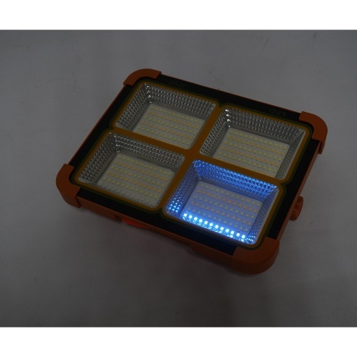 Proiector LED portabil 200W cu panou solar 3W, baterie 12000mAh, 6 moduri de iluminare, magnet, carlig, USB Power Bank Breckner Germany - Img 13