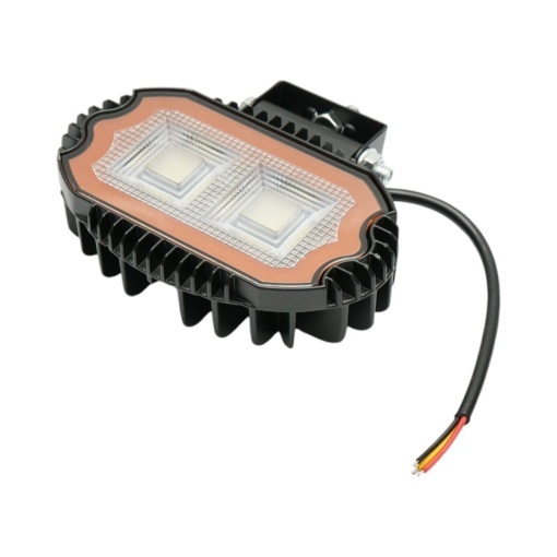 Proiector oval LED cu DRL 17W, 9-36V, 54 LED-uri, alb-galben, carcasa aluminiu 141x106x38mm IP67 Breckner Germany - Img 5