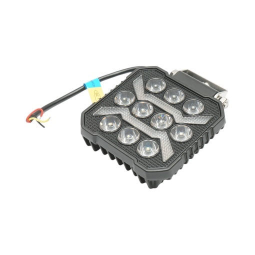 Proiector patrat LED cu DRL 9-80V, 17W alb-galben, carcasa aluminiu 107x107x33mm IP67 Breckner Germany - Img 4