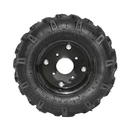 Roata completa 400/8 R1 6PR crampon cu janta neagra THOR - Img 3