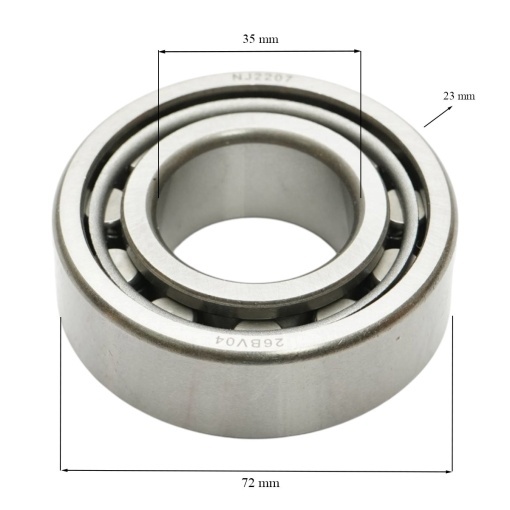 Rulment NJ2207 35x72x23mm ax taragot cutie viteze U-445 - Img 3