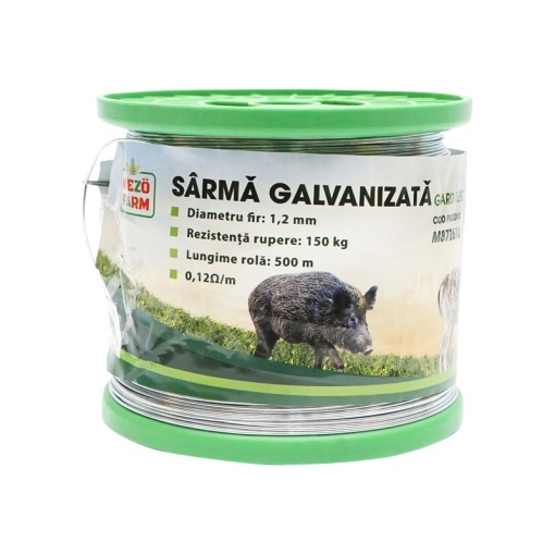Sarma galvanizata pentru gard electric 1,2mm x 500m Mezofarm - Img 2
