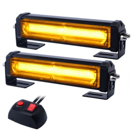 Set 2 rampe avertizare luminoasa 2 x 1 Led COB 12V