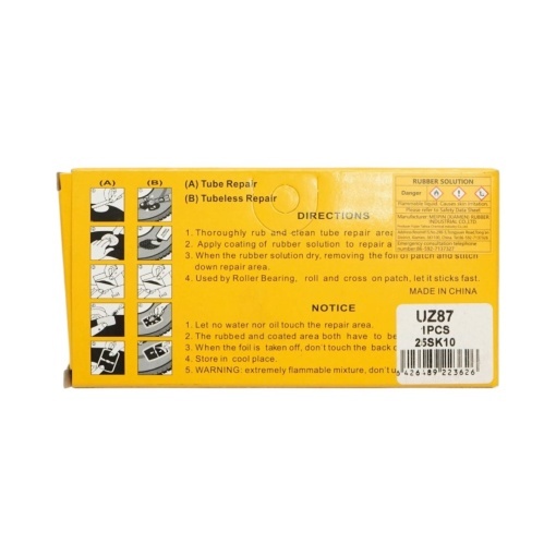 Set 24 petice dreptunghiulare vulcanizare anvelope si camere de aer 32x50mm + 1 tub adeziv 20ml - Img 6