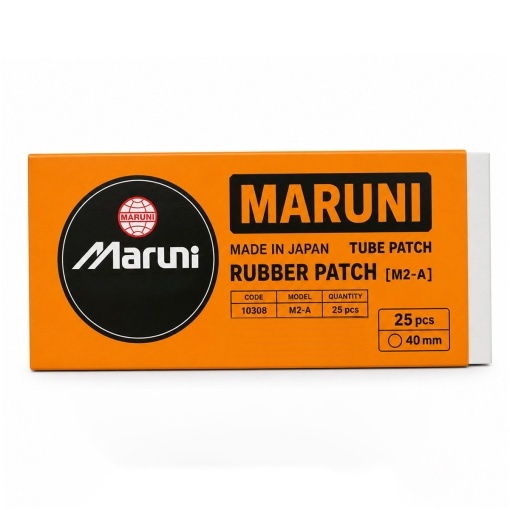 Set 25 petice vulcanizare rotunde 40mm + 1 tub adeziv Super Valcarn G 22ml pentru camere de aer M2-A Maruni made in Japan - Img 2
