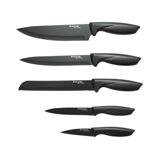 Set cutite bucatarie 7 piese cu suport acrilic si dispozitiv ascutit, lama otel 3Cr13, maner PP Breckner Germany - Img 3