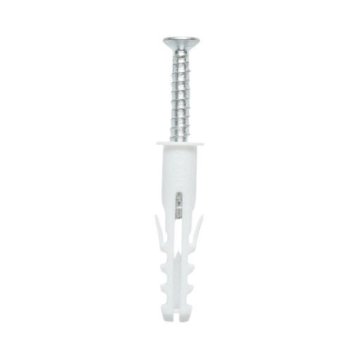Set diblu universal din plastic alb 8x40mm cu surub 5x40mm 50 buc/set - Img 2