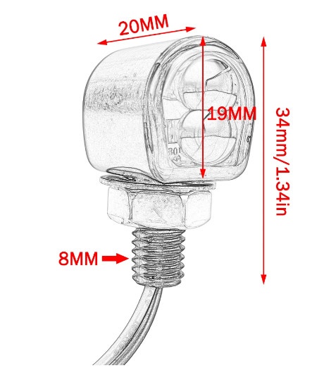 Set mini semnale scuter / motocicleta - Img 2