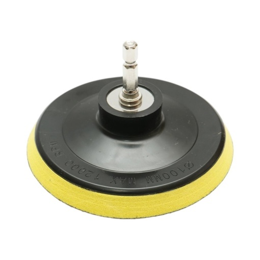 Set perii rotative pentru curatare si polisare cu bormasina 50mm, 90mm, 100mm, bureti polisare, pad-uri abrazive, suport Velcro, prelungitor, prindere 1/4 inch, 12 piese Breckner Germany - Img 3