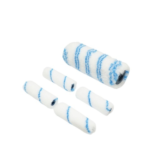 Set vopsit si zugravit cu trafaleti poliester 10cm, 18cm, 2 pensule, spaclu, mixer, tavita vopsea, gratar, folie protectie, banda mascare 15 piese Breckner Germany - Img 6