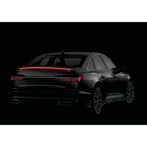 Spoiler adeziv cu aspect de carbon si lumină LED roșie integrată 120cm 12V - Img 2