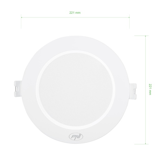 Spot LED PNI D-Light CL2518 18W, incastrabil, rotund 22 cm, 6400K, alimentare 230V, 1980 lm, alb rece - Img 3