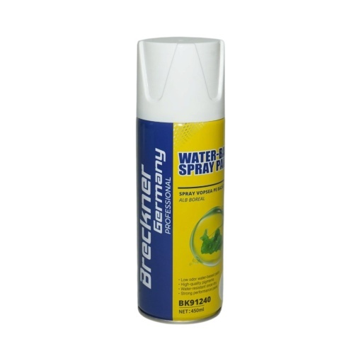 Spray vopsea alb boreal pe baza de apa 450ml Breckner Germany - Img 3