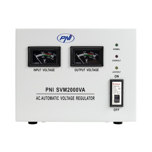 Stabilizator de tensiune PNI SVM2000VA cu servomotor, 1600W, 7.2A, iesire 230V - Img 2