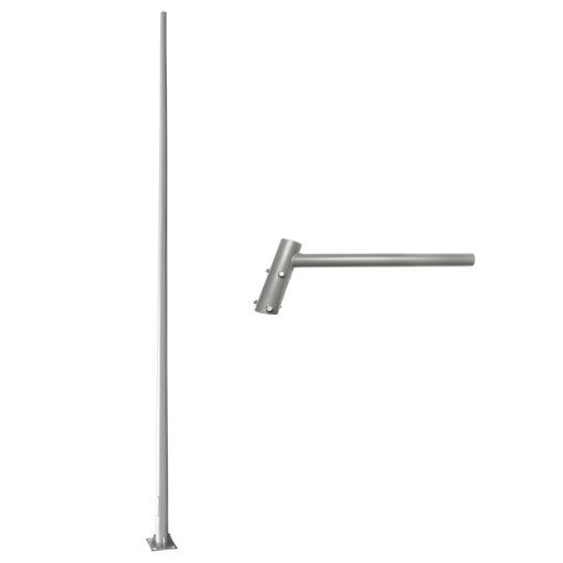 Stalp conic 6m cu brat orizontal pentu iluminat stradal - Img 2