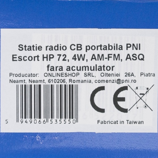 Statie radio CB portabila PNI Escort HP 72, 4W, AM-FM, ASQ, Dual Watch, Scan, fara acumulator - Img 4