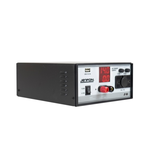 Sursa de tensiune PNI Jetfon JF-60, 5-15V reglabil, 13.8V fix, 5V USB, 0-60A, 220-240V, negru - Img 3