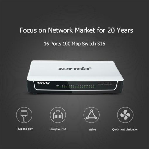 Switch internet TND S16 cu 16 porturi 10/100Mb - Img 6
