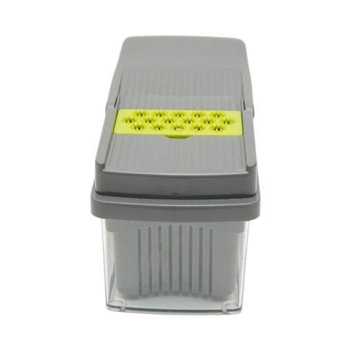 Tocator de legume multifunctional 12 in 1 manual, 8 lame inox interschimbabile, taietor legume, feliator, razatoare, decojitor, separator oua, recipient colectare - Img 9