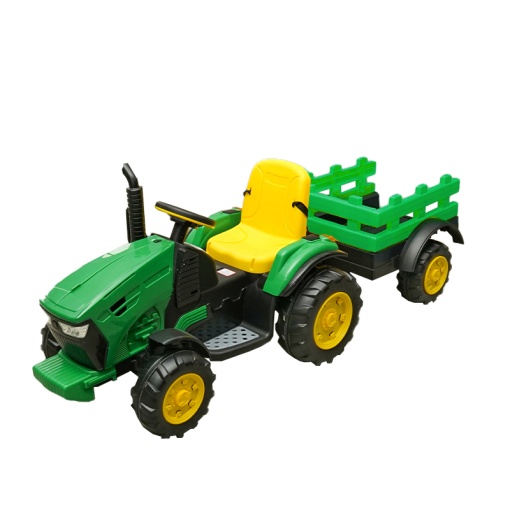 Tractor electric cu remorca telecomanda si baterie pentru copii jucarie 1980x650x610 - Img 2