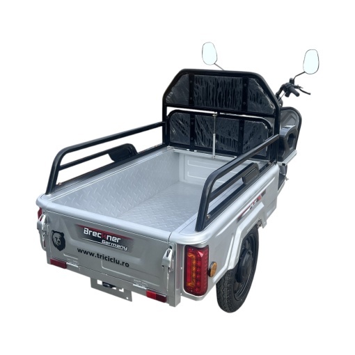 Triciclu electric BRECKNER GERMANY MODEL E ARGINTIU 1600W 60V 20AH - Img 4