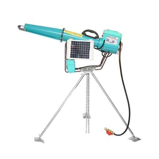 Tun electric pe baterie cu incarcare la panou solar, explozie pe gaz pentru speriat pasari Breckner Germany - Img 2