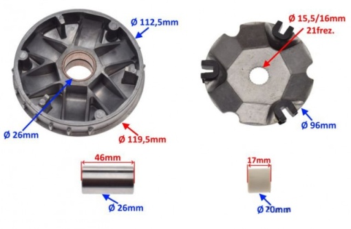 Variator scuter Piaggio 125 - 150cc - Img 2