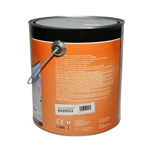 Vopsea email anticoroziva 3 in 1 alb boreal nova pe baza de solvent 3.5L, direct pe rugina, interior si exterior Breckner Germany - Img 3