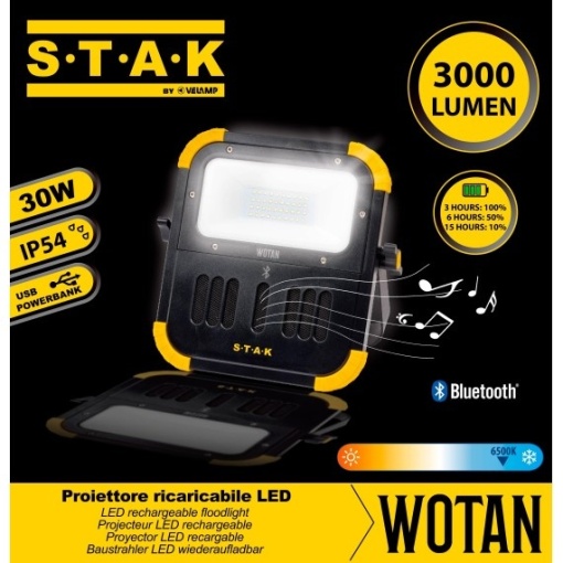 WOTAN: Proiector de lucru reincarcabil, 3000 lumeni, cu functie Bluetooth - Img 8