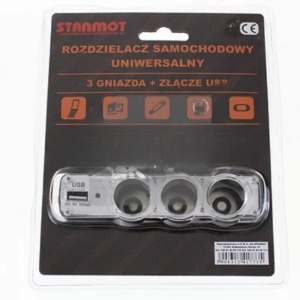 Adaptor 3X priza bricheta + USB - Img 2