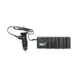 Adaptor triplu bricheta si 1 port usb cu cablu 1m - Img 5
