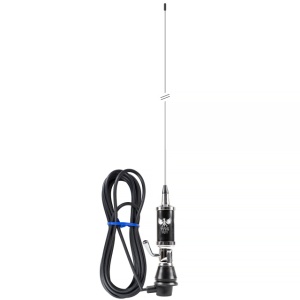 Antena CB LEMM EAGLE AT 1000, lungime 165 cm, castig 3dB, 26.5-27.5 MHz, 600W, cablu RG58 4m, fabricata in Italia
