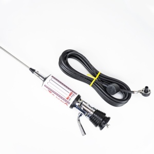 Antena CB LEMM TURBO IMPERO, alb, lungime 200 cm, castig 7dB, 26.5-28Mhz, 2500W, cablu RG58 4m, fabricata in Italia - Img 4