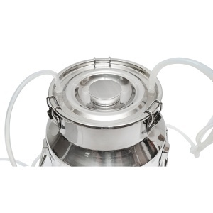 Aparat de muls cu 1 post 60W, 220V si bidon de inox 14L pentru capre si oi - Img 3