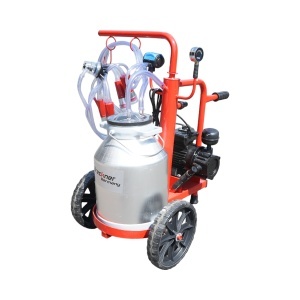 Aparat de muls vaci 1 post bidon 30L aluminiu cu vid in cadru(vacuum) Breckner Germany - Img 2