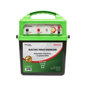 Aparat generator impulsuri 12V 6.2 Joule 40km cu panou solar 20W gard electric Breckner Germany - Img 4