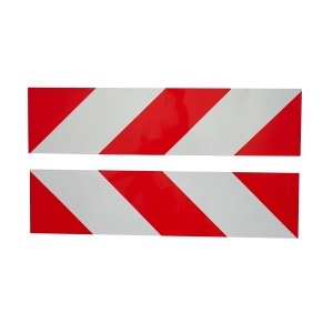Autocolant reflectorizant dungat alb-rosu - Img 1