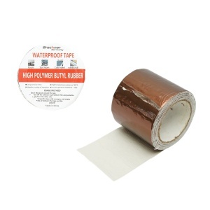 Banda butilica hidroizolanta autoadeziva 100mm x 5m cu folie de aluminiu maro RAL8003 Breckner Germany