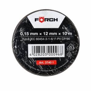Bandă izolatoare din PVC, 0.15mm x 12mm x 10m , FOERCH