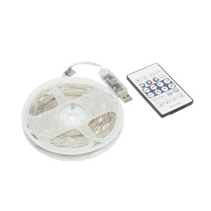 Banda LED smart decorativa 2W/m 5V cu telecomanda, control muzical, bluetooth, aplicatie USB, 10m RGB+IC IP68 Breckner Germany - Img 2