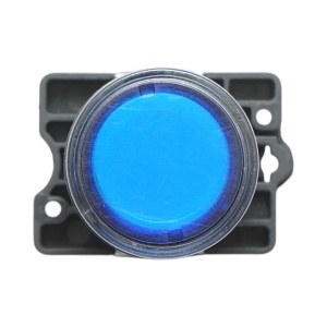 Buton indicator LED albastru cu rezistenta integrata 1NO, 220V, LAY5 Breckner Germany - Img 2